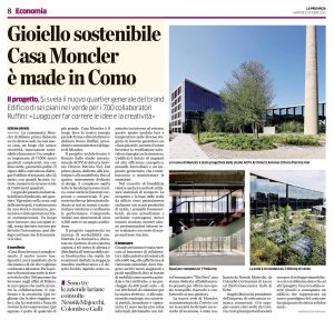 GIOIELLO SOSTENIBILE CASA MONCLER E&#039; MADE IN COMO