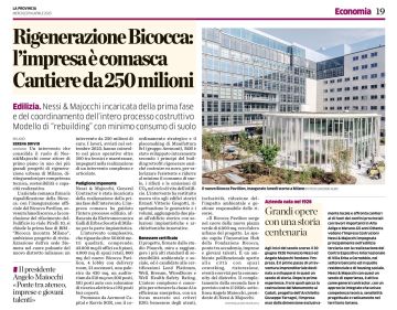 Rigenerazione Bicocca: l'impresa è comasca. Cantiere da 250 milioni